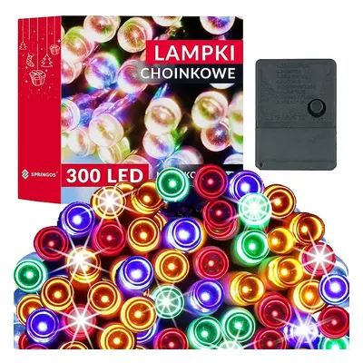 Lampki świąteczne 300 led multikolor 22,5 m oświetlenie choinkowe wewnętrzne