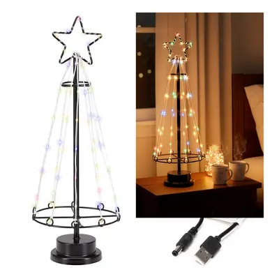 Choinka metalowa 45 cm ozdoba świąteczna 80 LED multikolor