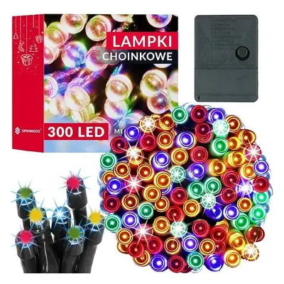 Lampki choinkowe 300 led multikolor 22,5 m oświetlenie świąteczne wewnętrzne