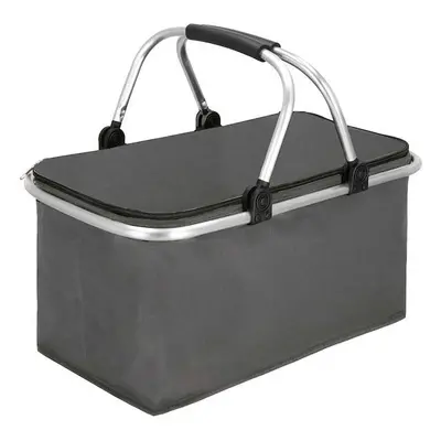 Torba termiczna 47x28x23 cm 30L kosz termiczny piknikowy na jedzenie szary