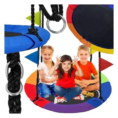 Bocianie gniazdo dla dzieci 110 cm huśtawka ogrodowa wielokolorowa