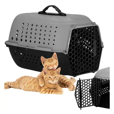 Transporter dla kota psa gryzoni do 7 kg 48x33x27 cm szaro-czarny