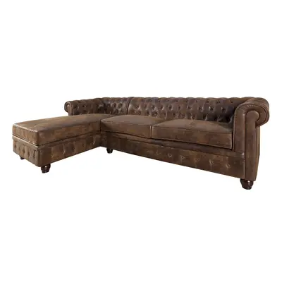 Sofa Niagara 2 antyczny brązowy 280 cm Invicta