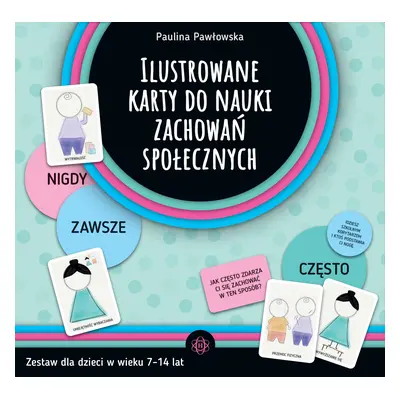 Ilustrowane karty do nauki zachowań społecznych Zestaw dla dzieci w wieku 7–14 lat