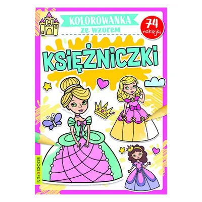 Księżniczki. Kolorowanka ze wzorem