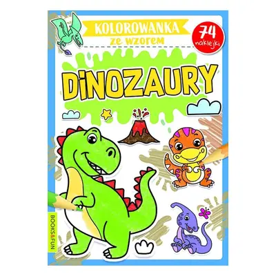 Dinozaury. Kolorowanka ze wzorem