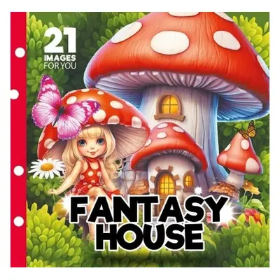 Kolorowanka 160x160 Fantasy house Bajkowe domki