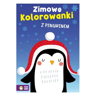 Zimowe kolorowanki z pingwinem. Zimowe kolorowanki