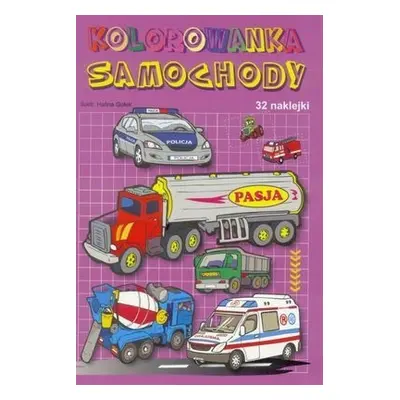 Samochody kolorowanka + naklejki