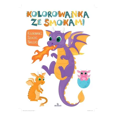 Kolorowanka ze smokami (z brokatem)