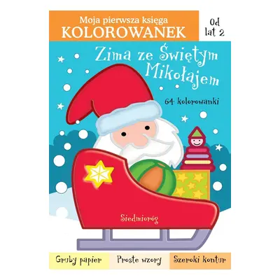 Zima ze Świętym Mikołajem. 64 kolorowanki