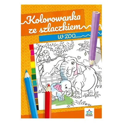 Kolorowanka ze szlaczkiem. W ZOO