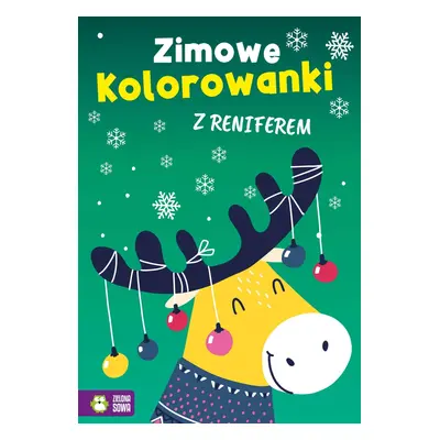 Zimowe kolorowanki z reniferem. Zimowe kolorowanki