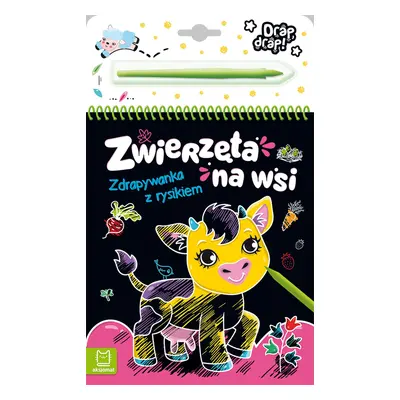 Zwierzęta na wsi. Zdrapywanka z rysikiem