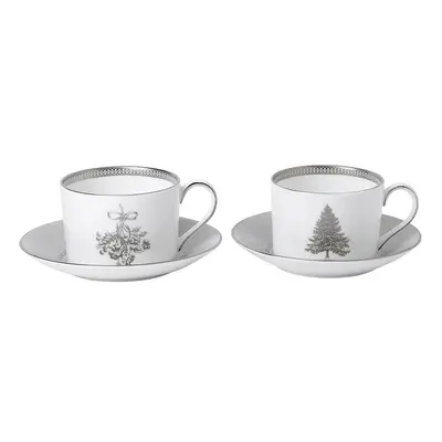 Filiżanka do herbaty ze spodkiem 2 szt. Winter White Wedgwood