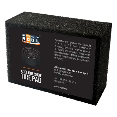 ADBL One Shot Tire Pad piankowy aplikator do dressingu do opon 7x5x2,5 cm