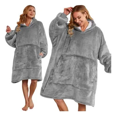 Kocobluza koc oversize TV - szary