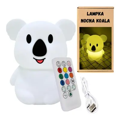 Lampka silikonowa dotykowa bezprzewodowa - koala