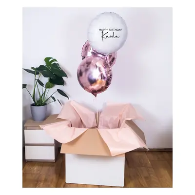 Balony z helem w pudełku na urodziny - Happy B-day