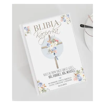 Biblia dla chłopca z imieniem KWIATY - prezent na chrzest