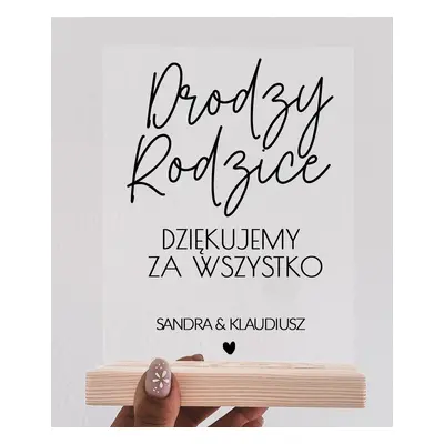 Prezent podziękowanie dla rodziców na ślub - Statuetka Black