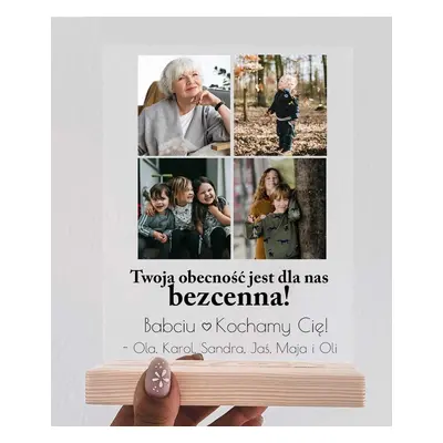 Prezent ze zdjęciami dla Babci - statuetka Bezcenna babcia