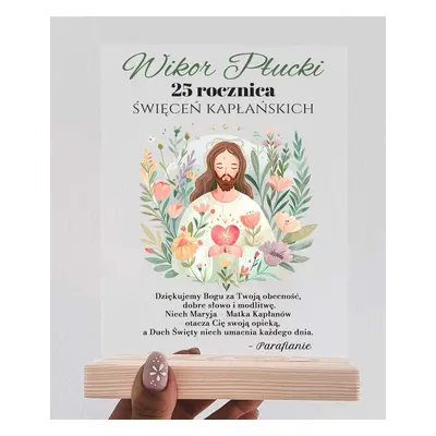 Statuetka dla księdza - jubileusz kapłaństwa prezent z imieniem