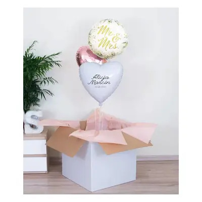 Balony z helem na prezent dla pary - Love Vibes