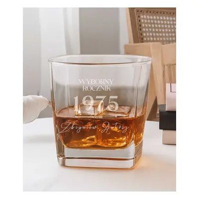 Elegancka szklanka do whisky na prezent z personalizacją - Wyborowy rocznik