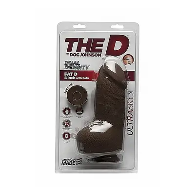 Realistyczny gruby Penis 1700-88-CD - Fat D - 8 Inch with Balls - ULTRASKYN - Chocolate