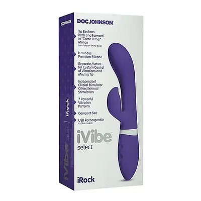 Wibrator Ekskluzywny Silikonowy Króliczek -iVibe Select - iRock - Fioletowy 6027-08-BX