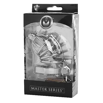 Klatka cnoty dla mężczyzn z sondą cewki moczowej - Stainless Steel Chastity Cage - AD775