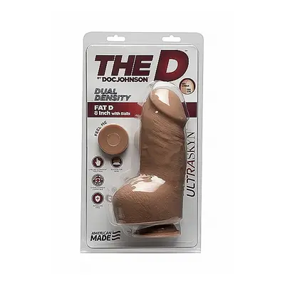 Realistyczny gruby Penis 1700-87-CD - Fat D - 8 Inch with Balls - ULTRASKYN - Caramel