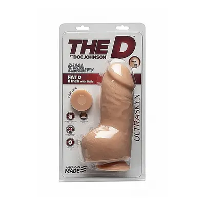 Realistyczny gruby Penis 1700-86-CD - Fat D - 8 Inch with Balls - ULTRASKYN - Vanilla