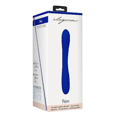 Wibrator PODWÓJNY Flex - Double Ended Vibrator - Flex - Blue