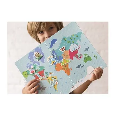 Magnetyczna układanka, Mapa świata, Apli Kids