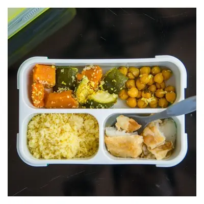 Lunchbox z widelcem Bentö, limonkowy, bblüv