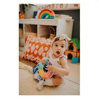 Pierwsze puzzle sensoryczne dla niemowlaka kółko Jellystone Design pastelowe, OUTLET