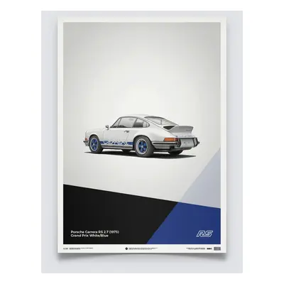 Plakat Porsche 911 RS - White - Limited Poster