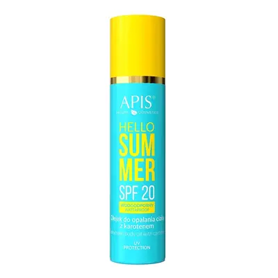 Olejek do opalania ciała z karotenem SPF 20 - Apis Hello Summer - 150 ml