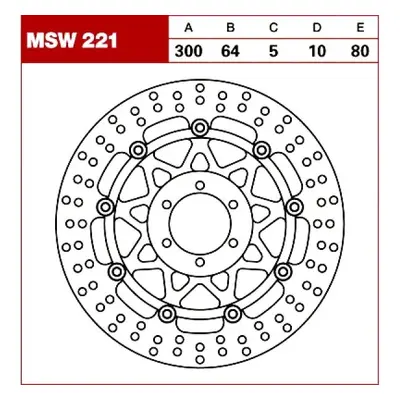 TRW Tarcza hamulcowa MSW221 YAMAHATRX TDM  MOTO