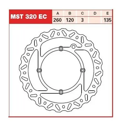 TRW Tarcza hamulcowa TRW MST320EC HUSQVARNA WRE125