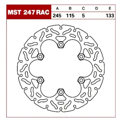 TRW Tarcza hamulcowa MST247RAC YAMAHA DUCATI Strad