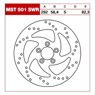 TRW Tarcza hamulcowa MST501SWR Harley Davidson FLH