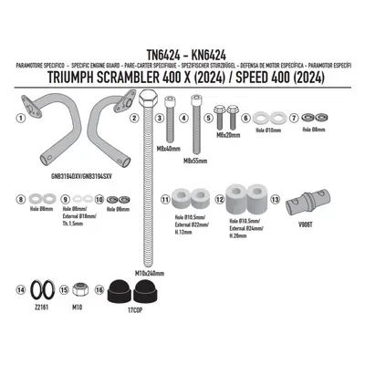 KAPPA GMOLE OSŁONY SILNIKA TRIUMPH SCRAMBLER 400 X