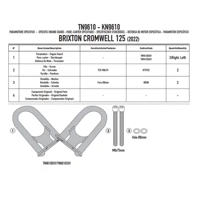 GIVI OSŁONA SILNIKA GMOLE BRIXTON > CROMWELL 125