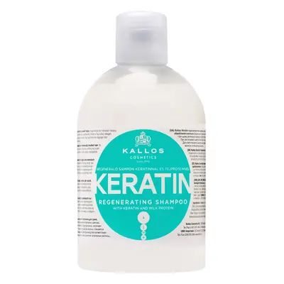 Kallos Keratin Shampoo - szampon do włosów z keratyną ulatwiający prostowanie, 1000ml