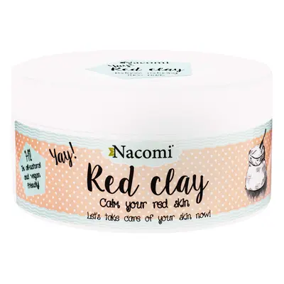 Nacomi Red Clay – czerwona glinka do twarzy do cery naczynkowej 100 g