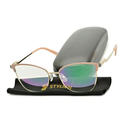 Plusy +4.00 damskie okulary do czytania korekcyjne z antyrefleksem ST325BR