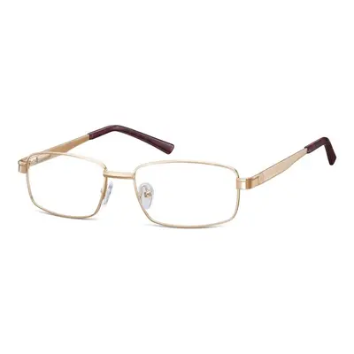 Męskie Oprawki korekcyjne zerówki okulary metalowe 639B złote